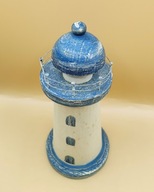 LATARNIA morska wykonana z drewna ładna DUŻA 24cm