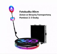 Fotobudka LED 80cm 360° mobilna + Akcesoria! Hit imprez