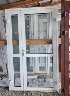 DRZWI Zewnętrzne Aluminiowe Dwuskrzydłowe Przeszklone Wejściowe 130x210cm