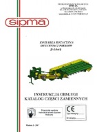 SIPMA Z-184/1 - instrukcja obsługi, katalog części kosiarki z spulchniaczem