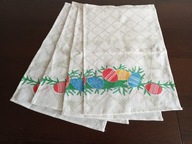 ŚCIERKI KUCHENNE LNIANE 50 / 34 cm. 4 szt. JAK NOWE. ŚWIĄTECZNE.