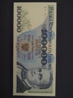 100000 złotych 1990 numer BA 8730335 idealny stan UNC (B46)