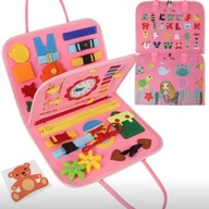 TABLICA MANIPULACYJNA SENSORYCZNA MONTESSORI ZEGAR – EDUKACJA I ZABAWA