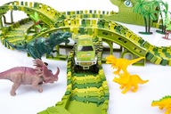 DUŻY TOR WYŚCIGOWY DINOZAUR DINO PARK 240 ELEMENTÓW - DZIKA PRZYGODA