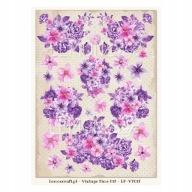 LEMONCRAFT papier ozdobny A4 - VINTAGE TIME 017 - zestaw 5 sztuk