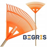 GRABIE OGRODOWE DO LIŚCI TRAWY Z KIJEM 27 ZĘBÓW TRZON GRABKI WACHLARZOWE