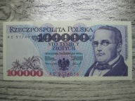 BANKNOT RP 100000 ZŁOTYCH 1993 ROK MONIUSZKO UNC