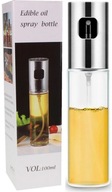 Szklany Spryskiwacz Do Oliwy Oleju Octu Kuchenny Dozownik Srebrny 100 ml