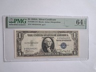 1 dolar 1935A USA silver certificate PMG 64 EPQ blok VC