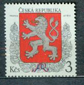 CZECHY ** Herb, pierwszy znaczek Czeskiej Republiki Mi 1