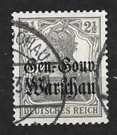 &OKUPACJA NIEMIECKA (ON) ROCZNIK 1916 Fi 6d kas. gw/opis - OBIEGOWE dla GGW