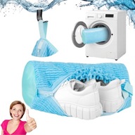 WOREK NA BUTY DO PRANIA SIATKA TULMERO MIKROFIBRA NIEBIESKI ZAMEK 39X19CM