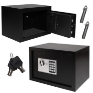 Sejf domowy zamek elektroniczny kluczyk kod skrytka kasetka kasa pancerna