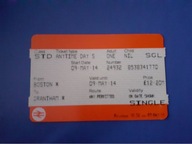 bilet kolejowy - kolekcjonerski - Anglia , Brytania - Penalty Fare Warning