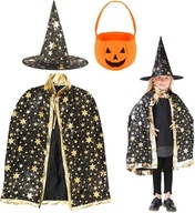Płaszcz Czarodzieja z Kapeluszem - Kostium na Halloween dla Dzieci