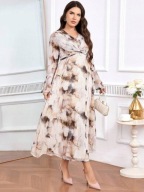 Okazja !_NOWA luksusowa WYSMUKLAJACA sukienka maxi_WYGODNA na halce_48/50