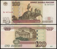 BNA - ROSJA 100 Rubli 1997 / 2004 Яa # typ numeracji Xx # P270c # VF+