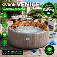 JACUZZI OGRODOWE PREMIUM SPA AVENLI 6 OSÓB LED 140 DYSZ 40°C