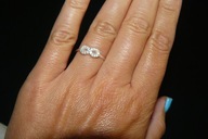 pierścionek z cyrkoniami srebro 925