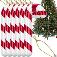 ŚWIĄTECZNE LASKI CUKROWE ZESTAW 6 SZT NA CHOINKĘ OZDOBA DEKORACJA 7 CM