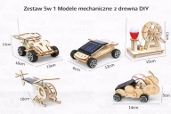 5w1 Zestaw technologiczny DIY do eksperymentów Zabawki montażowe drewniany