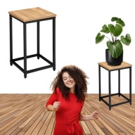 KWIETNIK METALOWY STOJĄCY LOFT STOJAK NA KWIATY CZARNY MAT CRAFT ARBEN 42CM