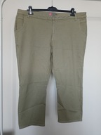 spodnie dżins khaki zielone stehmann 50 proste strecz