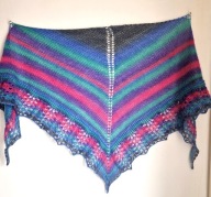 CHUSTA AŻUROWA Z WEŁNY