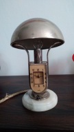 Lampa stołowa z zegarem – MOFÉM, lata 30. XX w. (Art Deco / Bauhaus)