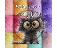 Panel z nadrukiem wodoodporny na torbę 45/45cm kot kociak oxford