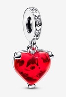 Pocałunek Myszki w czerwonym szkle nowość logo