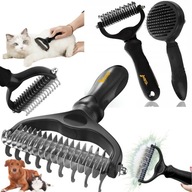 SZCZOTKA DLA PSA KOTA 2W1 ZGRZEBłO KOŁTUNÓW ZESTAW USUWA MARTW WŁOS TRYMER