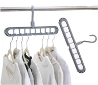 ORGANIZER WIESZAK DO SZAFY NA WIESZAKI UBRANIA WIELOFUNKCYJNY SZARY WISZĄCY