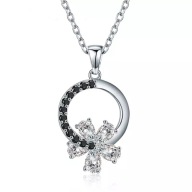 Naszyjnik s11 Platerowany Platyną CZ / Spinel – Franko