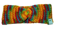 Tęczowa opaska na głowę, wegańska, handmade, unikat