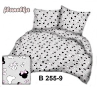 pościel bawełna lux 180x200 + 2x70x80 guzik B 255-9 Miki kokardy różow-szar