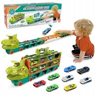 WOOPIE Dino Truck Transporter – Ciężarówka Dinozaur Tor dla Samochodzików