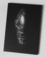 Obcy Alien Obraz ręcznie grawerowany... Staloryt