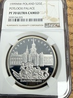20 zł Pałac Potockich 1999 NGC PF 70 MAX NOTA IDEAŁ RARYTAS bez patyny