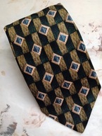 Debenham & Freebody elegancki krawat 100% jedwab 147 cm Made in UK UNIKAT!