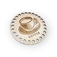 Baza pod podkładkę na kubek 10cm 4 szt. do szydełkowania sklejka 3mm grawer