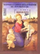 Węgry 1983 Znaczki Bl 164 ** malarstwo sztuka Madonna