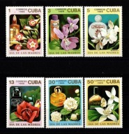 Kuba / 3300-3305 ( Dzień Matki - Perfumy i kwiaty ) 1989 r. / czyste