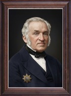 Obraz Józef Kowalewski portret w drewnianej ramie ze szkłem