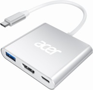 Adapter Hub USB-C acer HDMI 4K PD 100W USB 5 Gbps Plug & Play Kompakt
