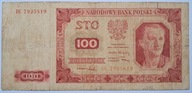 Banknot PRL 100 zł 1948 rok SERIA: DE