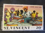 St. Vincent stary znaczek z nadrukiem (9/64