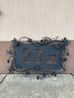 Numer domu metalowy kuty