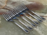 WIDELCZYKI 6 SZT KPL INOX ITALY STAL NIERDZEWNA ZŁOTY WZÓR