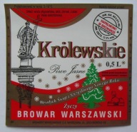 ETYKIETA PIWO ŚWIĄTECZNE BOŻE NARODZENIE NOWY ROK BROWAR WARSZAWA
